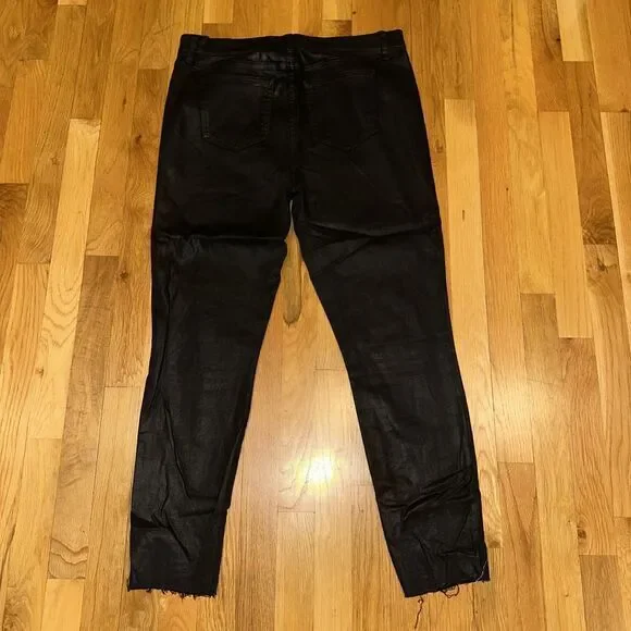 JOE'S Jeans Women's Charlie Skinny Ankle Black Coated Jeans Sz 33 X 26 - Picture 3 of 5